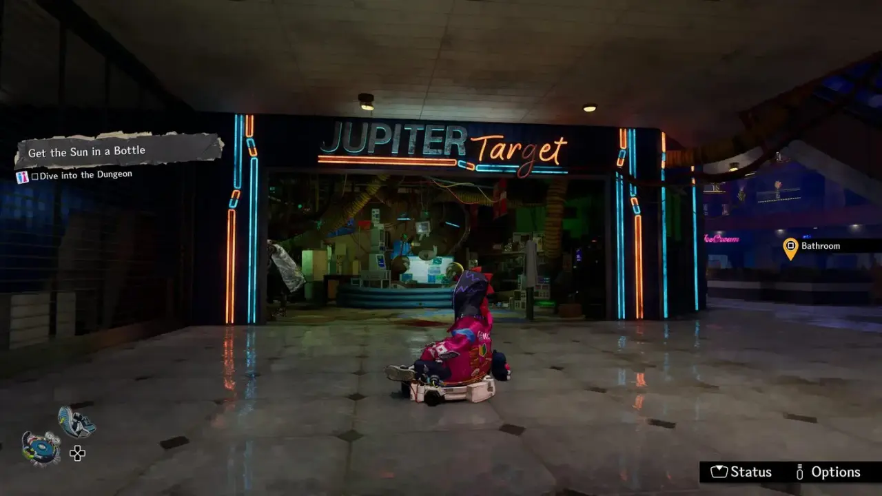Jupiter Target in the shopping mall with monitors and laboratory equipment inside