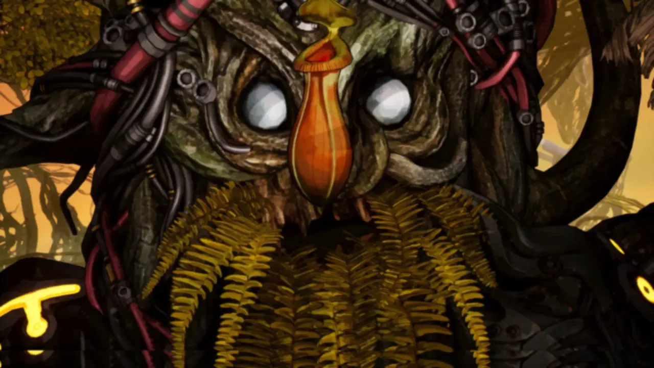 Stupid Never Dies close-up of the owl-like boss Everent