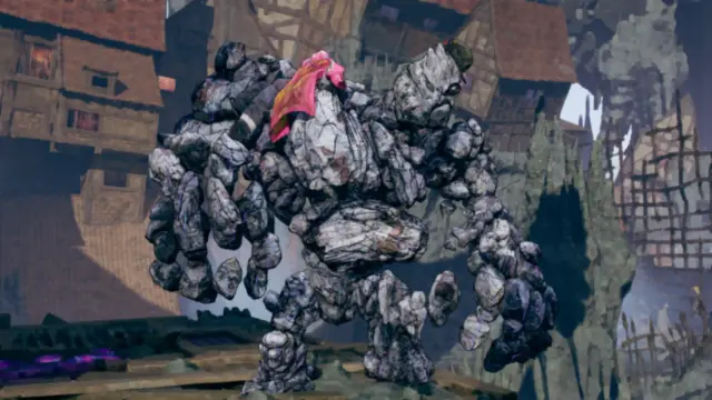 Stupid Never Dies Golem Style made of heavy stone